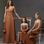 Brown Scoop Neckline Bridesmaid Dress/Evening Dress/Home Coming