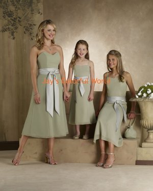 Kiwi Tea-length Sweetheart Neckline Chiffon Bridesmaid Dress/Evening Dress/Home Coming