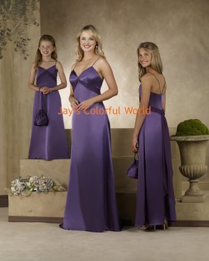 Floor-length V-neckline Spaghetti Strap Chiffon Bridesmaid Dress/Evening Dress/Home Coming