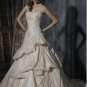 A-line Sweetheart Neckline Strapless Appliqued Beaded Taffeta Custom-made Wedding Dress
