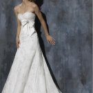 A-line Sweetheart Neckline Appliqued Beaded Custom-made Wedding Dress