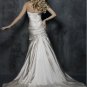 Custom-made A-line Lace-up Taffeta Wedding Dress