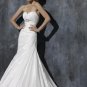 Custom-made Mermaid Sweetheart Neckline Strapless Beaded Lace-up Taffeta Wedding Dress