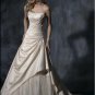 Custom-made Scoop Neckline Appliqued Beaded Tuller Taffeta Wedding Dress