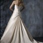 Custom-made Scoop Neckline Appliqued Beaded Tuller Taffeta Wedding Dress