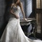 Detachable Shoulder Sweetheart  Lace Custom made Wedding Dress