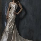 Sexy Sheath one-shoulder Custom made Taffeta Wedding Dress
