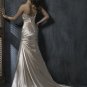 Sexy Sheath one-shoulder Custom made Taffeta Wedding Dress