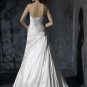 one Shoulder  Appliqued Beaded Taffeta Custom made Wedding Dress