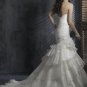Mermaid Sweetheart Neckline Strapless Beaded Organza Custom made Wedding Dress