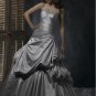 Sweetheart Neckline Strapless Lace-up Taffeta Custom made Wedding Dress