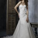 Custom made Sweetheart Neckline Strapless Organza Wedding Dress