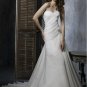 Custom made Sweetheart Neckline Strapless Organza Wedding Dress