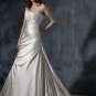 Custom made A-line Scoop Neckline Appliqued Beaded Wedding Dress
