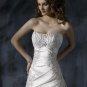 Custom made A-line Scoop Neckline Appliqued Beaded Wedding Dress