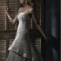 Custom made A-line Straight Neckline Appliqued Beaded Wedding Dress