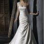 Custom made Sheath Appliqued Beaded One-shoulder Wedding Dress