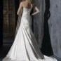 Custom made Sheath Appliqued Beaded One-shoulder Wedding Dress