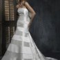 Mermaid Straight Neckline Strapless Beaded Bridal Gown