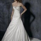 V-neckline Strapless Appliqued Beaded Bridal Gown