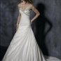 V-neckline Strapless Appliqued Beaded Bridal Gown