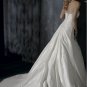 V-neckline Strapless Appliqued Beaded Bridal Gown