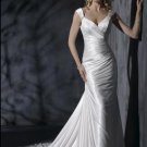 Sexy Sheath V Neckline Backless Bridal Gown
