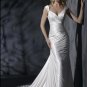Sexy Sheath V Neckline Backless Bridal Gown