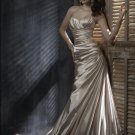 V-neckline Strapless Taffeta Bridal Gown