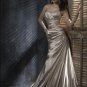 V-neckline Strapless Taffeta Bridal Gown
