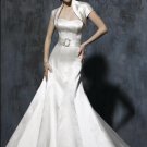 Mermaid Scoop Neckline Strapless Taffeta Bridal Gown