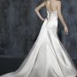 Mermaid Scoop Neckline Strapless Taffeta Bridal Gown
