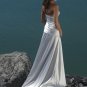 V Neckline Strapless Lace-up Wedding Dress Bridal Gown