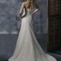 A Line Appliqued Beaded Strapless Wedding Dress Bridal Gown