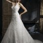 Halter Appliqued Beaded Tuller Wedding Dress Bridal Gown