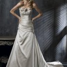 A Line Strapless Lace-up Wedding Dress Bridal Gown