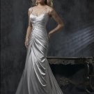 Sexy Spaghetti Strap Backless Appliqued  Wedding Dress Bridal Gown