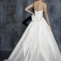 Ball Scoop Neckline Beaded Taffeta Wedding Dress Bridal Gown