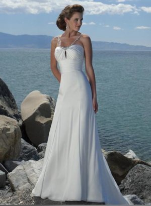 Sexy Backless Chiffon Wedding Dress Bridal Gown