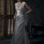 Mermaid Appliqued Beaded Taffeta Wedding Dress Bridal Gown