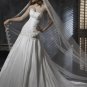Sweetheart Neckline Appliqued Beaded Lace-up Taffeta Wedding Dress Bridal Gown