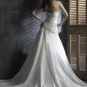 Sweetheart Neckline Appliqued Beaded Lace-up Taffeta Wedding Dress Bridal Gown
