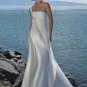One Shoulder Beaded Chiffon Wedding Dress Bridal Gown