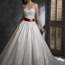 Sweetheart Neckline Spaghetti Strap Taffeta Wedding Dress Bridal Gown