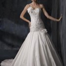Mermaid One Shoulder Sweetheart Neckline Appliqued Beaded Wedding Dress Bridal Gown
