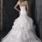 Cap Sleeve Appliqued Beaded Organza Wedding Dress Bridal Gown