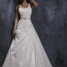 A-line Beaded Taffeta Wedding Dress Bridal Gown
