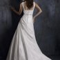A-line Beaded Taffeta Wedding Dress Bridal Gown