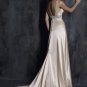 Sexy Deep V-neckline Beaded Wedding Dress Bridal Gown