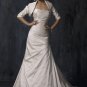 Sheath Lace-up Taffeta Jacket Wedding Dress Bridal Gown